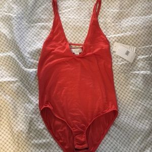 Deep orange body suit (small) NORDSTROM